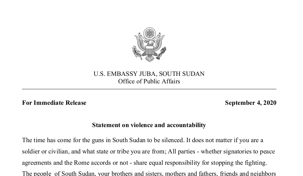 Read more about the article US Embassy Statement on Violence and Accountability