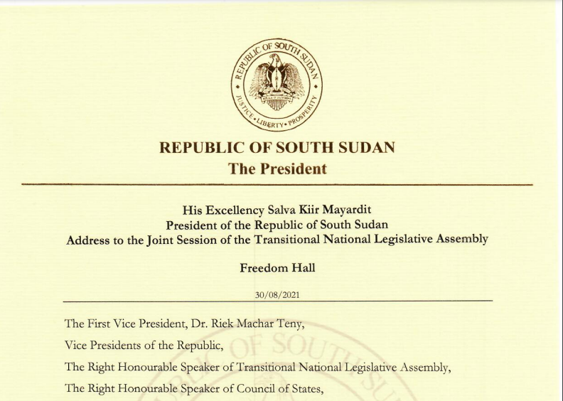 Read more about the article President’s Speech at the Opening Session of the Legislative Assembly