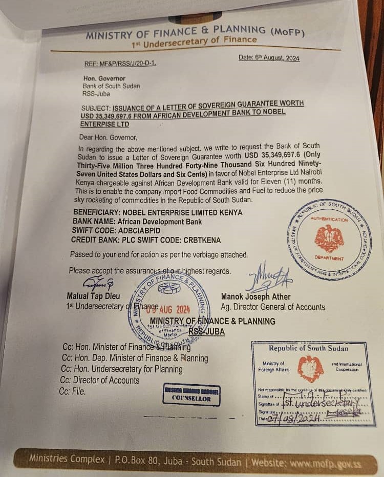 Read more about the article Ministry of Finance’s $35.3 million letter of sovereign guarantee to African Development Bank